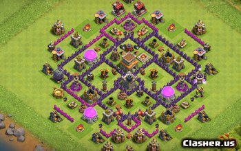 TH8 Anti-Dragon Base Layouts for Clash of Clans #3978