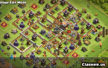 TH11 Clash of Clans-basisindelingen - Oorlogs- en trofeekaarten #3990