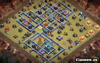 TH13 Clash of Clans-basisindelingen: Oorlogs- en trofeekaarten #3991