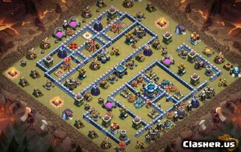 Clash of Clans TH13-basislay-outs en kaarten - Oorlog, Trofee, CWL #3995