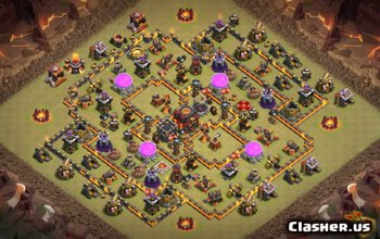 TH10 Clash of Clans-basisindelingen: trofee, oorlog en landbouw #4006