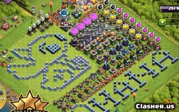 TH13 Clash of Clans Baslayout: Fun & Progress Maps #4042