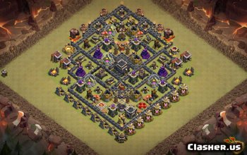 Beste TH9-basisindelingen voor Clash of Clans - Farming & War #4327