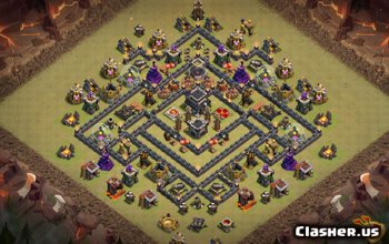 Beste stadhuis 9-basisindelingen voor Clash of Clans #4328