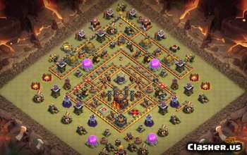 Beste TH10-basislay-outs voor Clash of Clans - War & Trophy Maps #4335