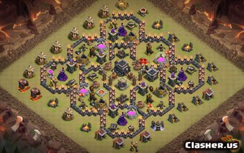 Cele mai bune aspecte și hărți de bază Clash of Clans TH9 - Copiați acum! #4386