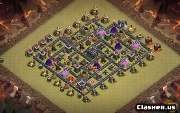 Clash of Clans Town Hall 9 Base Layouts: Farming & War Maps #4387