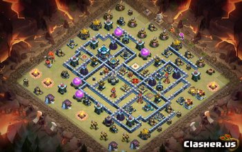 Clash of Clans TH13 Base Layouts - Home, War & Trophy Maps #4484