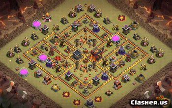 TH10 Clash of Clans-basisindelingen: oorlog-, trofee- en thuiskaarten #4536