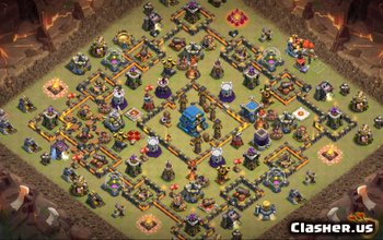 Планы и карты базы Clash of Clans Town Hall 12 № 4591