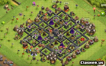 Best Clash of Clans Town Hall 9 Base Layouts & Maps #4594