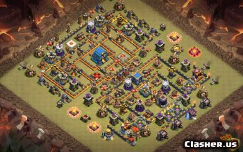 Базовые макеты Clash of Clans TH12: карты войны, трофеев и дома № 4598