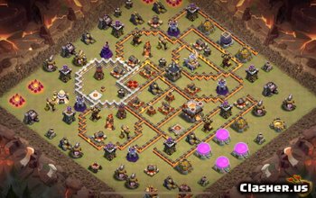 Základní rozložení Clash of Clans TH11: Home, War & Trophy Maps #4617