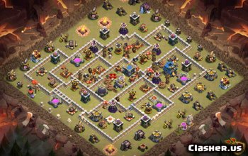 Базовые макеты Clash of Clans TH12: карты дома, войны и трофеев № 4637