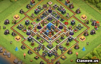 Планы и карты базы Clash of Clans Town Hall 12 № 4678