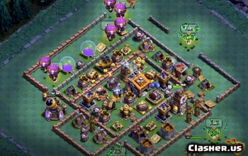 Clash of Clans: Builder Halle 9 Basislayouts und Karten #4704