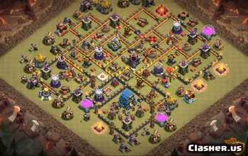 Базовые макеты и карты Clash of Clans TH12 — Home & War #4762