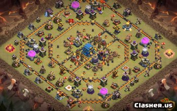 Планы и карты базы Clash of Clans Town Hall 12 № 4772