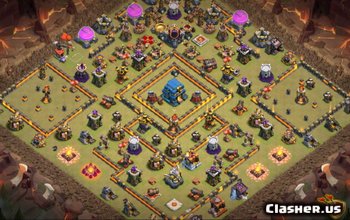 Базовые макеты Clash of Clans TH12: карты войны, трофеев и дома № 4773