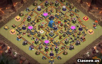 Планы и карты базы Clash of Clans Town Hall 12 № 4800