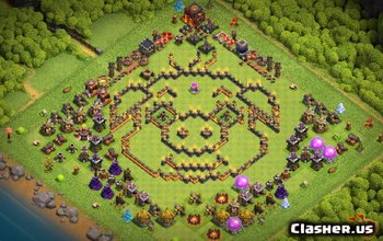 Roliga TH10-baslayouter och kartor för Clash of Clans #4840