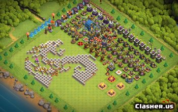 Top TH12 Funny & Progress Base Layouts för CoC #4851