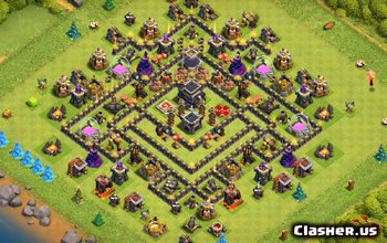 Town Hall 9 Base Layouts for CoC - Trophy & War Maps #4894