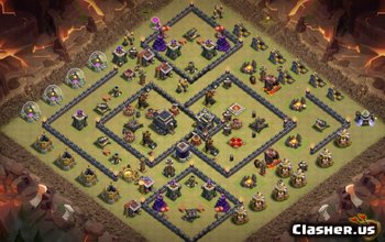CoC Town Hall 9 Base Layouts: Home, War & Trophy Maps #4979