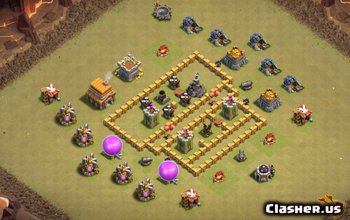 CoC Town Hall 5 Base Layouts & Maps - Copy Now! #5033