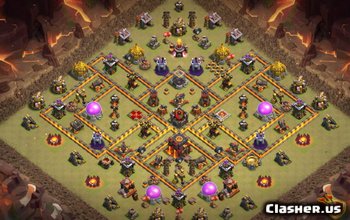 CoC Town Hall 10 Base Layouts: Home, War & Trophy Maps #5144