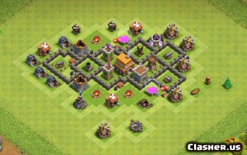 CoC Town Hall 5 Base Layouts: War, Trophy & Home Village #5150