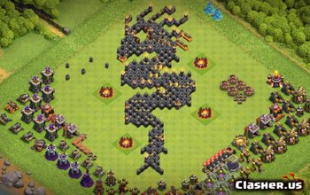 TH10 Fun Troll Base Layouts för CoC Town Hall 10 #5273