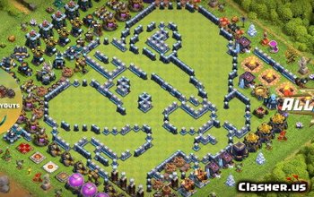 TH13 Base Layouts & Kartor: Fun Trolls & Progress Base - CoC #5277