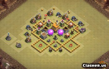 CoC Town Hall 5 Base Layouts: Home, War & Farming Maps #5359