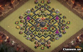 CoC Town Hall 9 Base Layouts: Home, War & Trophy Maps #5390