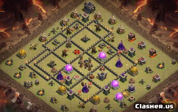 CoC Town Hall 9 Base Layouts: War, Trophy & Home Village #5395