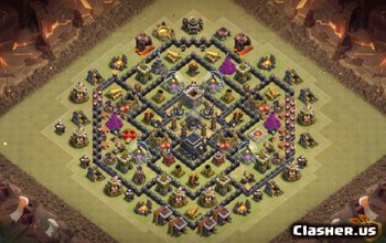CoC Town Hall 9 Base Layouts: War, Trophy & Home Designs #5577