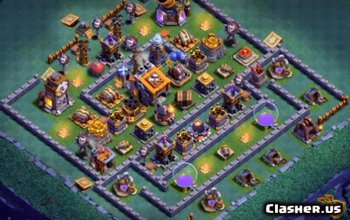 Tata Letak Pangkalan CoC Builder Hall 9: Peta Pertanian dan Piala #5769