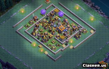 Top CoC Town Hall 9 Base Layouts & Maps for Farming & Trophies #5900