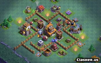 Builder Hall 4 Coc Base Layouts Links Clash Of Clans Clasher Us