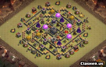 Town Hall 9 Coc Hybrid Base Links Clash Of Clans Clasher Us