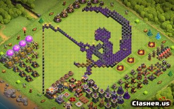 TH11 Fun Troll Base Layouts & Maps for CoC - Home Village #6420