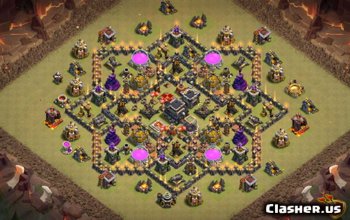 Town Hall 9 Coc Hybrid Base Links Clash Of Clans Clasher Us