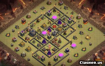 CoC Town Hall 9 Base Layouts: War, Trophy & Home Maps #6736