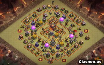 CoC Town Hall 10 Base Layouts: Home, War & Trophy Maps #6792