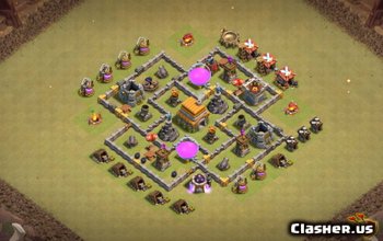 CoC Town Hall 6 Base Layouts: War, Trophy & Home Village #6831