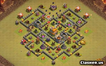 CoC Town Hall 7 Base Layouts: Maps for War & Trophy Wins #6904