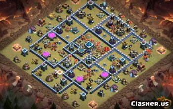 CoC Town Hall 13 Base Layouts: Home, War & Trophy Maps #6943