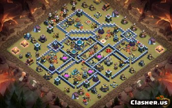 CoC Town Hall 13 Base Layouts: Home, War & Trophy Maps #7256