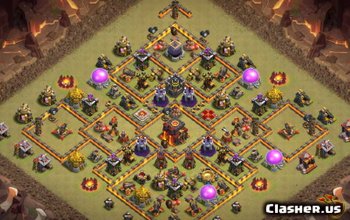 CoC Town Hall 10 Base Layouts: Home, War & Trophy Maps #7663